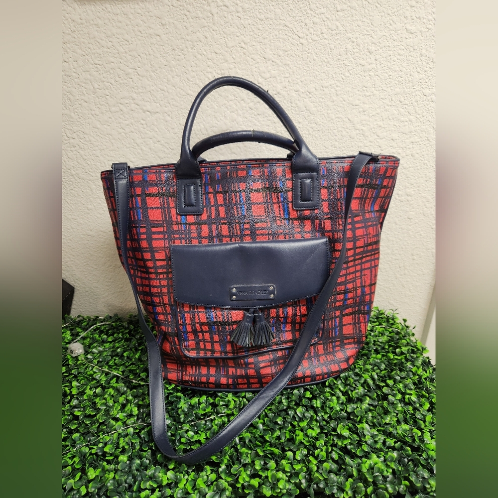 Vera Bradley plaid tassel tote Plaid
